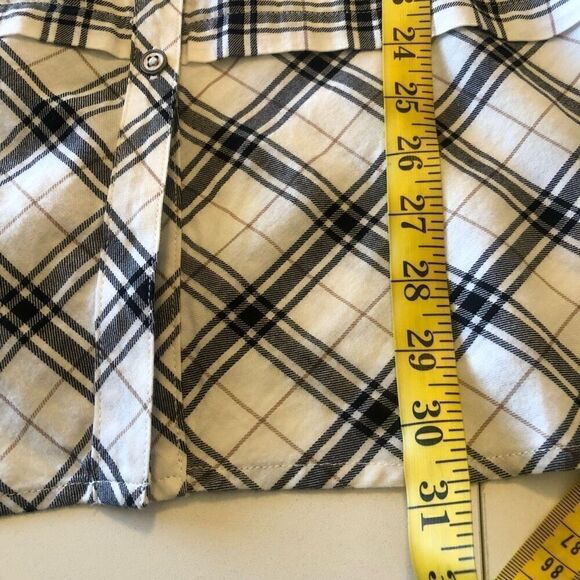 J. Jill Windowpane Plaid Lagenlook Top Size M - Picture 14 of 14